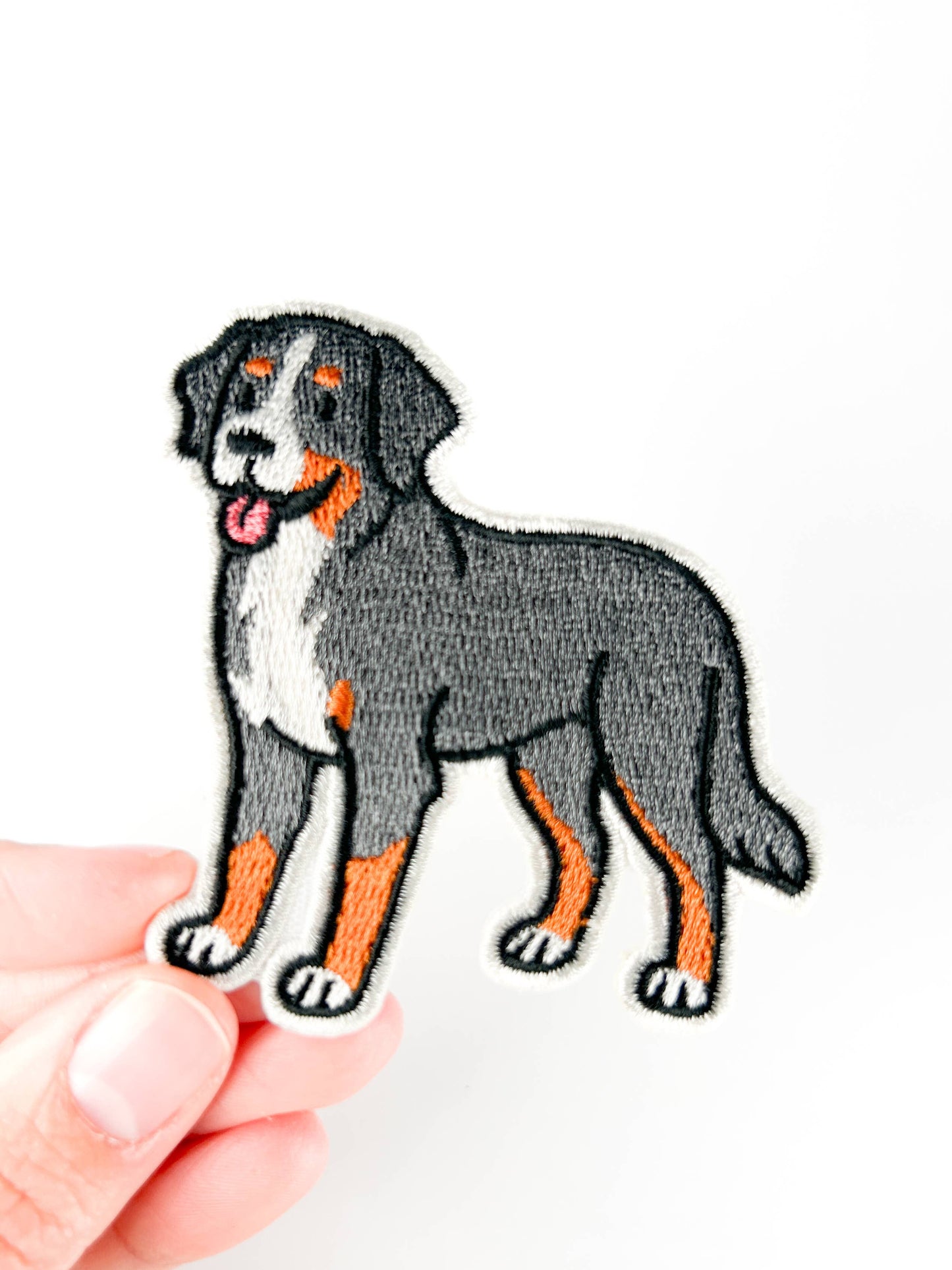 Bernese Mountain Dog Embroidered Patch | Iron On Patch