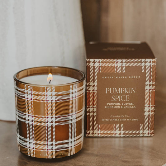 Pumpkin Spice 12 oz Boxed Soy Candle - Fall Decor