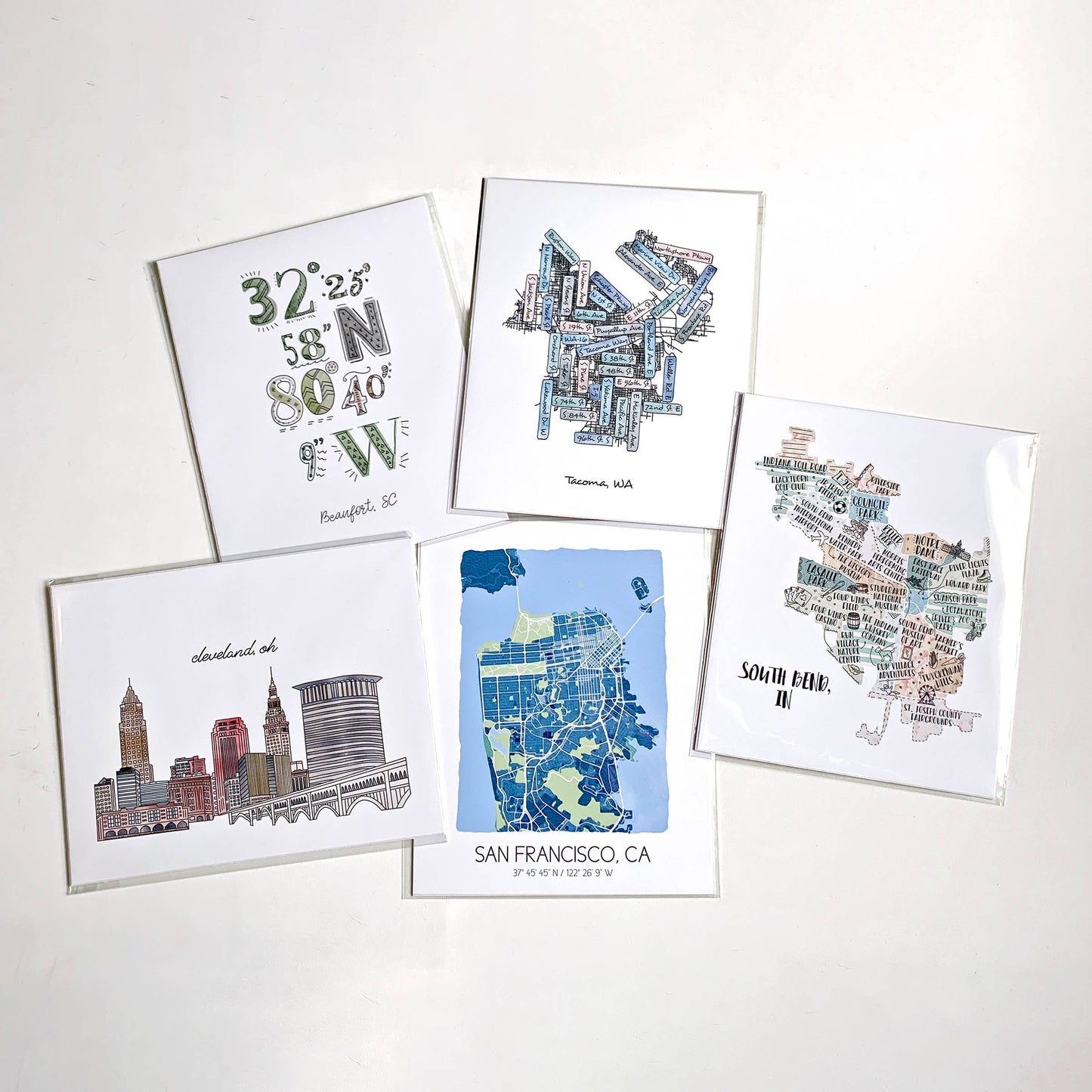 Delco City Map Print