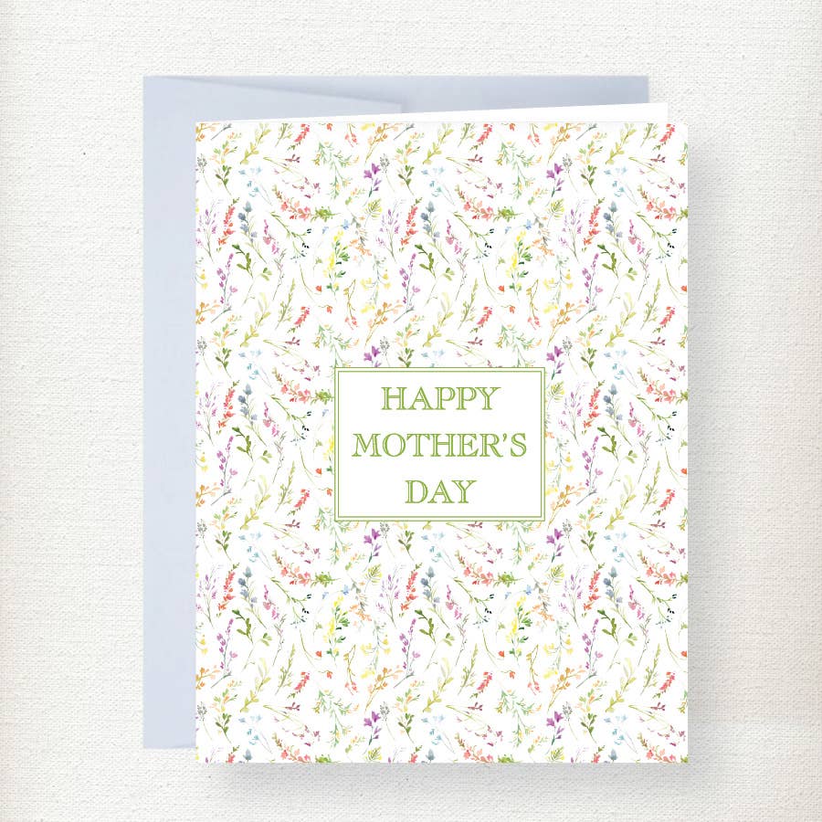 Flower Pattern Mother’s Day Greeting Card