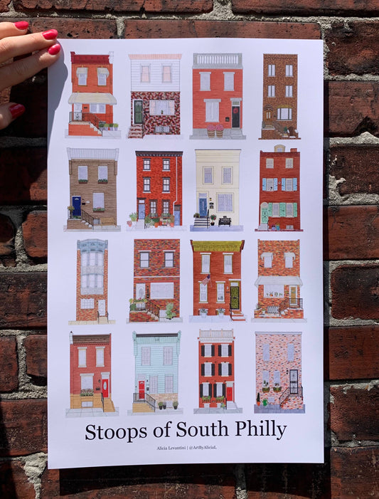 Stoops of South Philly 11x17 Poster