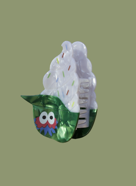 Phillie Phanatic Ice Cream Helmet Hair Claw Clip