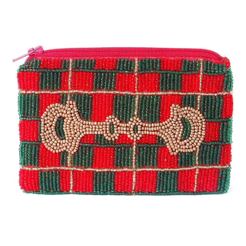 Horse Bit Beaded Pouch