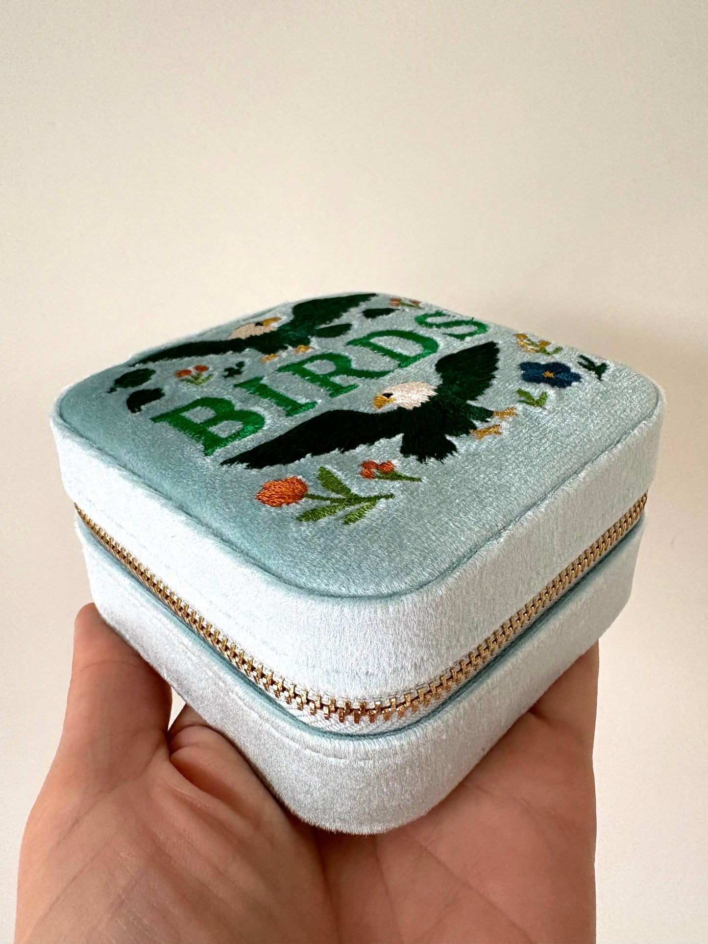 Birds Velvet Jewelry Travel Case Box Philadelphia Eagles 