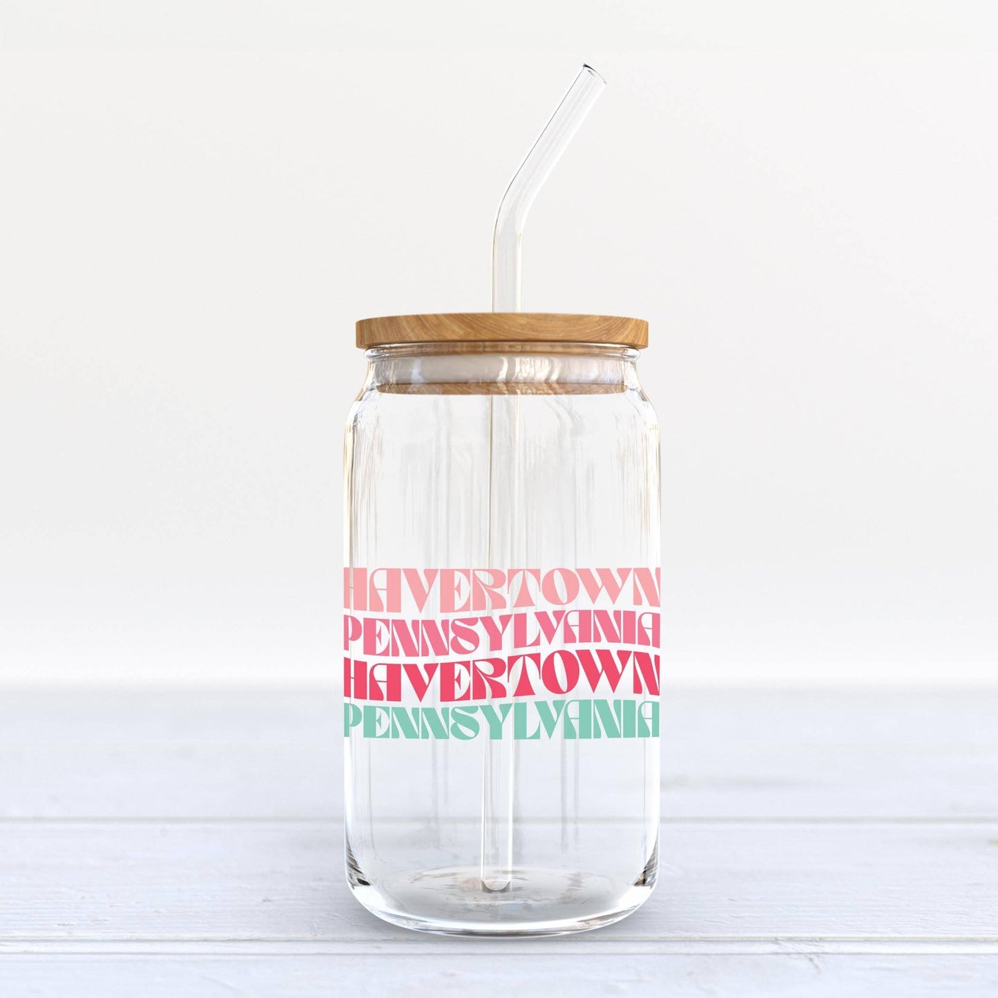 16oz Cold Brew Glass-Retro Wave Havertown Pennsylvania