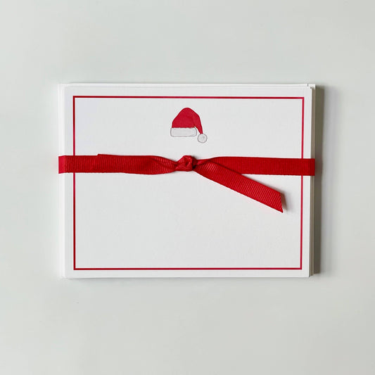 Santa Hat - Flat Note Cards Set