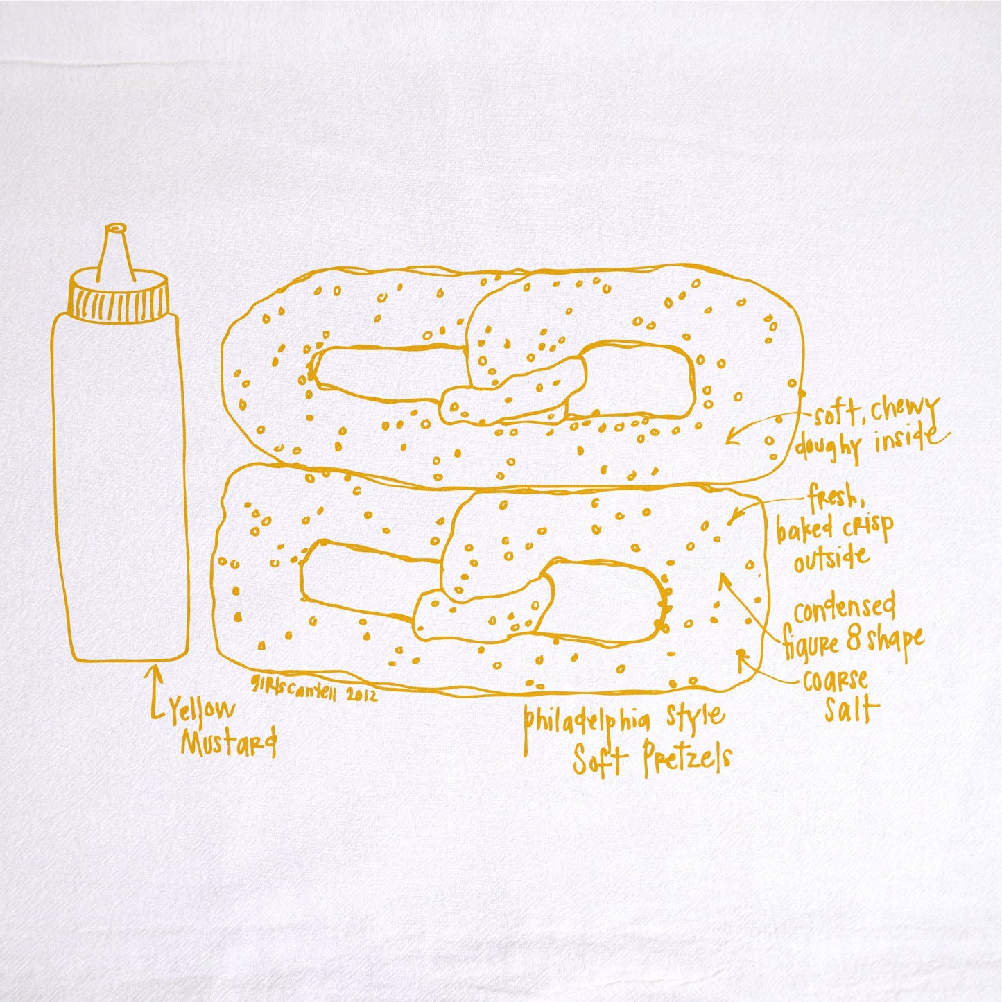 Soft Pretzel Tea Towel | dish towels