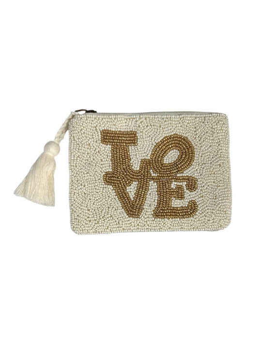 Love Beaded Coin Purse
