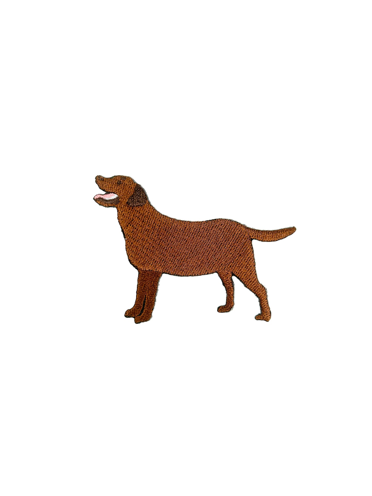 Chocolate Labrador Embroidered Iron On Patch | Dog Patch Lab