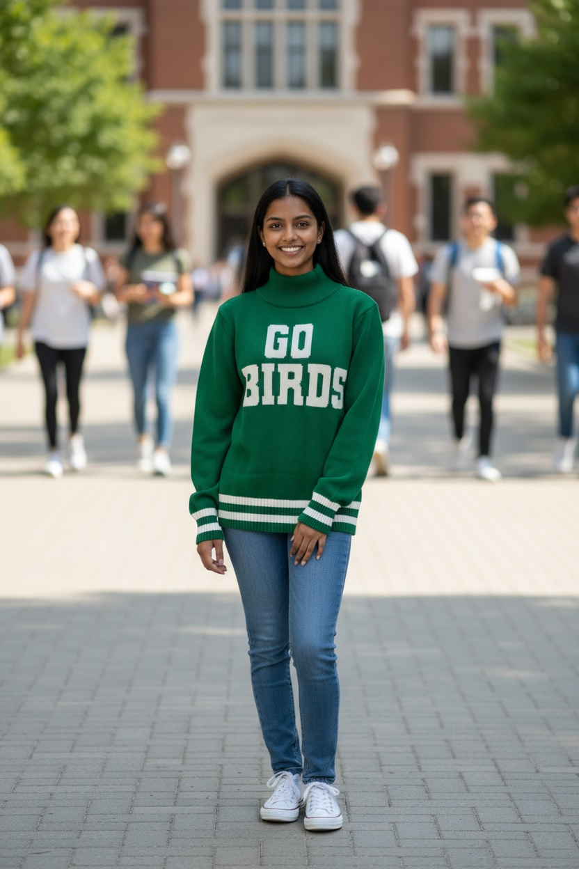 Philadelphia Eagles Go Birds Knit Sweater Green/White