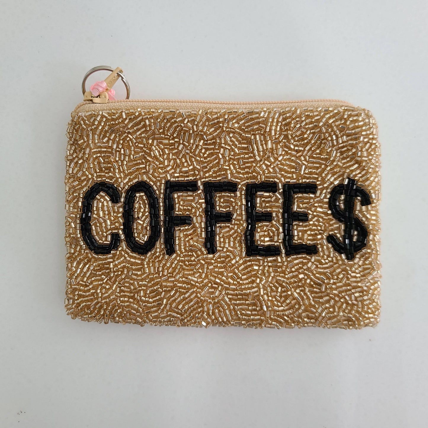 COFFEE$ Beaded Pouch