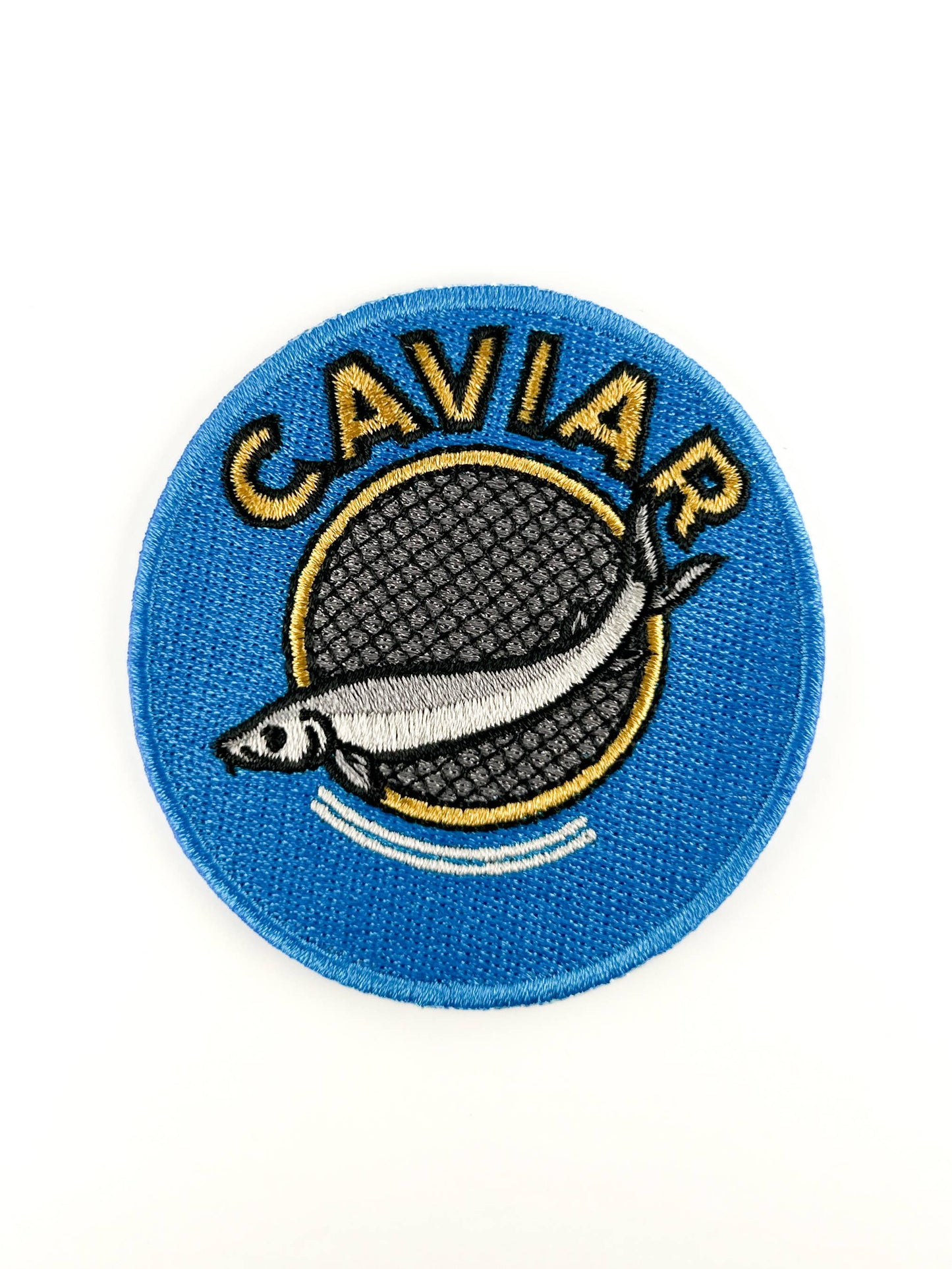 Caviar Embroidered Patch Luxe Food Patch for Jackets, Hats