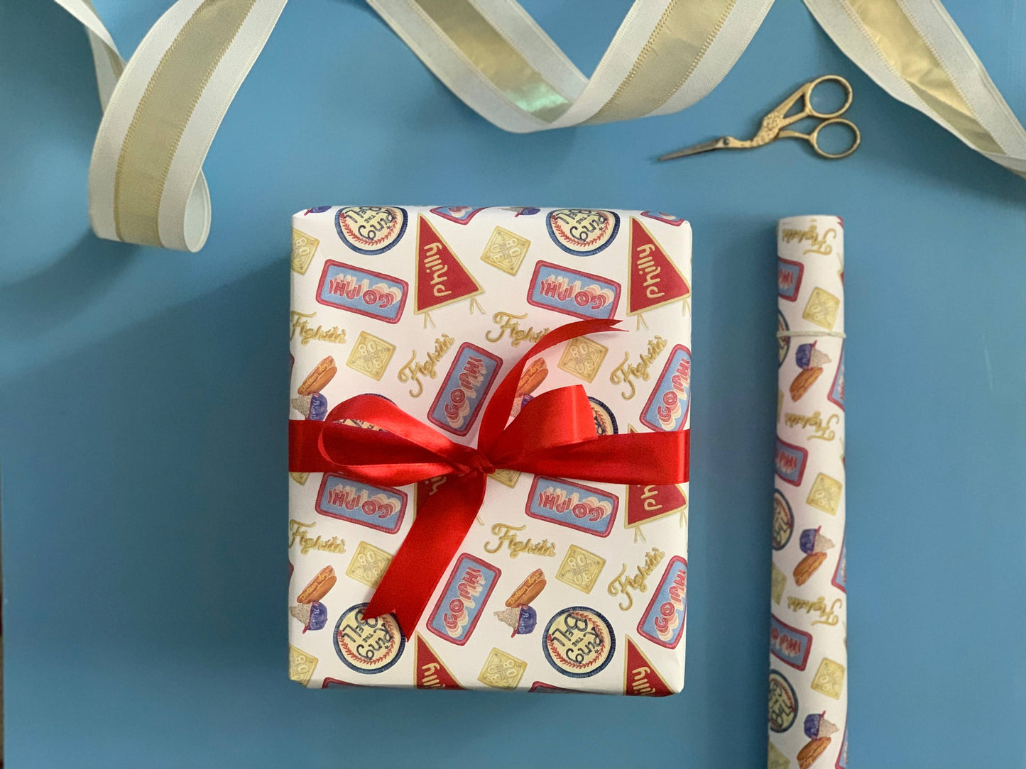 Philly Baseball Fan Inspired Wrapping Paper