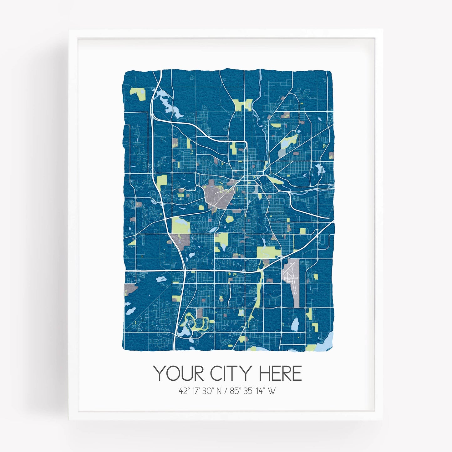 Delco City Map Print