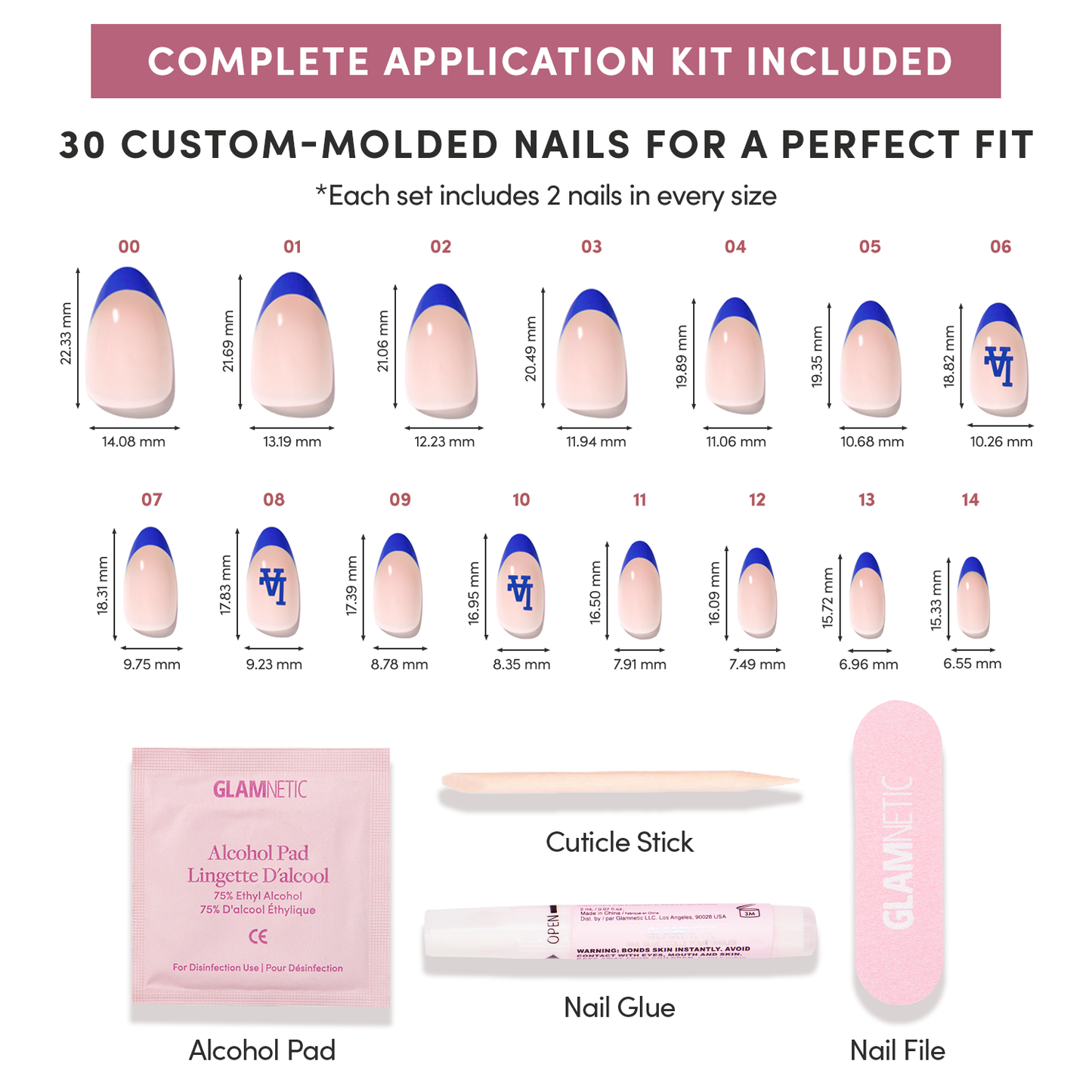 Glamnetic x Fanatics Phillies MLB Press-On Nail Collection