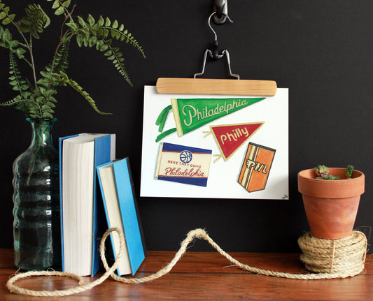 Philly Sports Flags Art Print