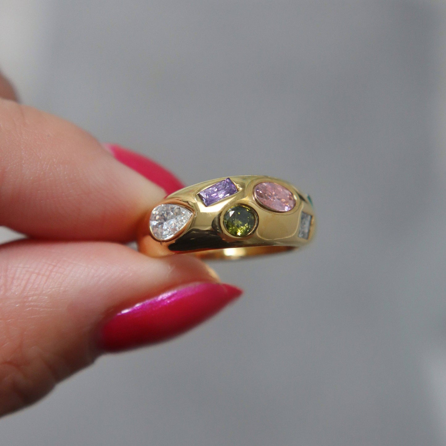 Mosaic Ring | Multicolor Gem Ring