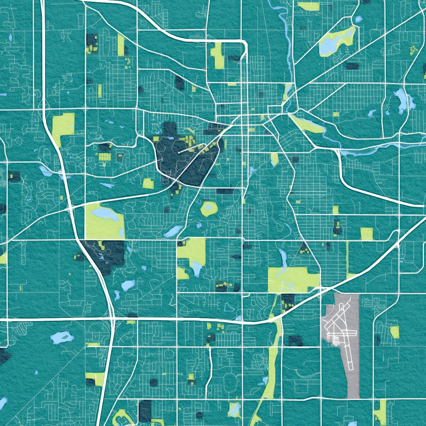 Delco City Map Print