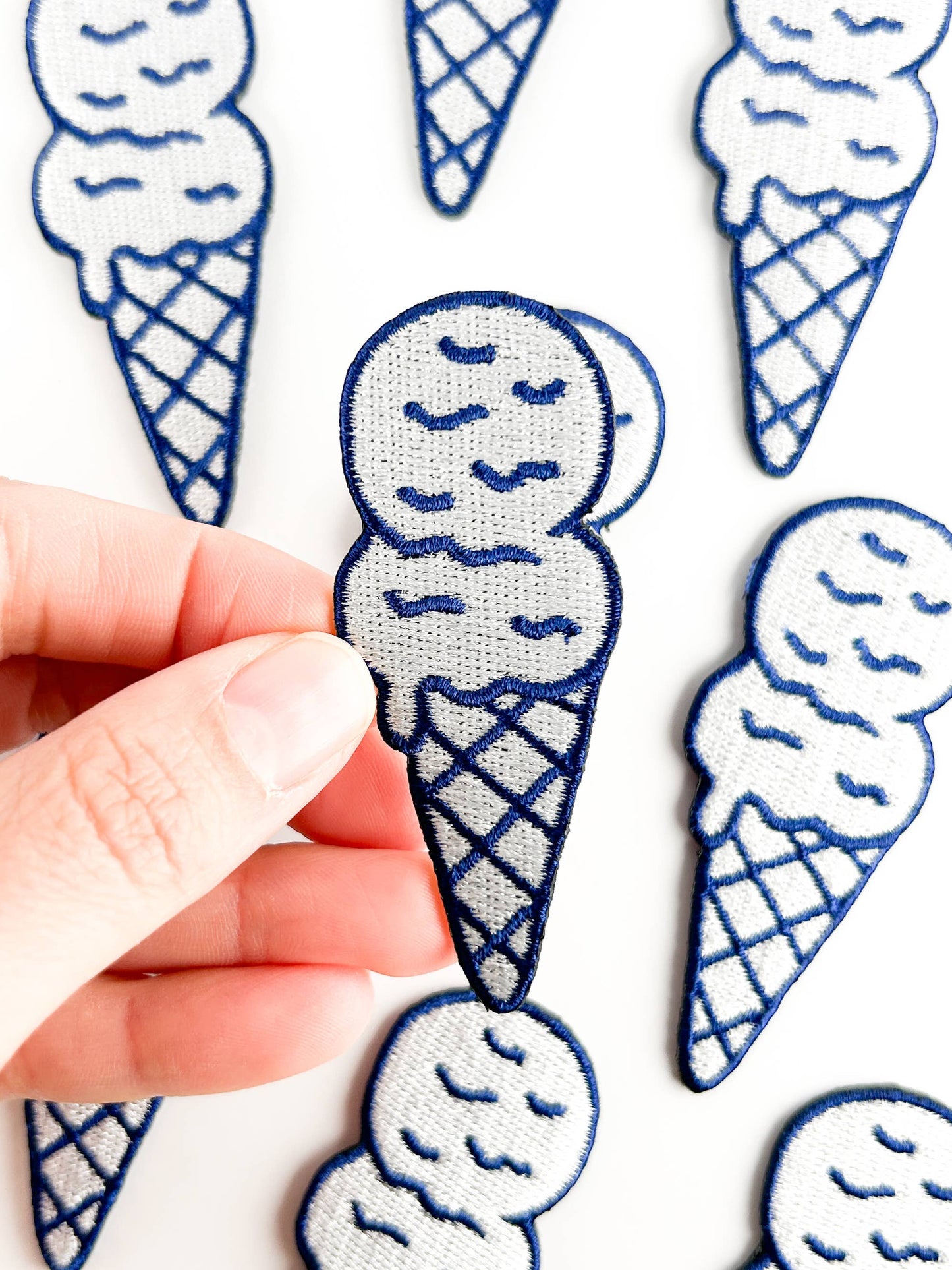 Ice Cream Embroidered Patch Cute Dessert Patch for Tote Hat