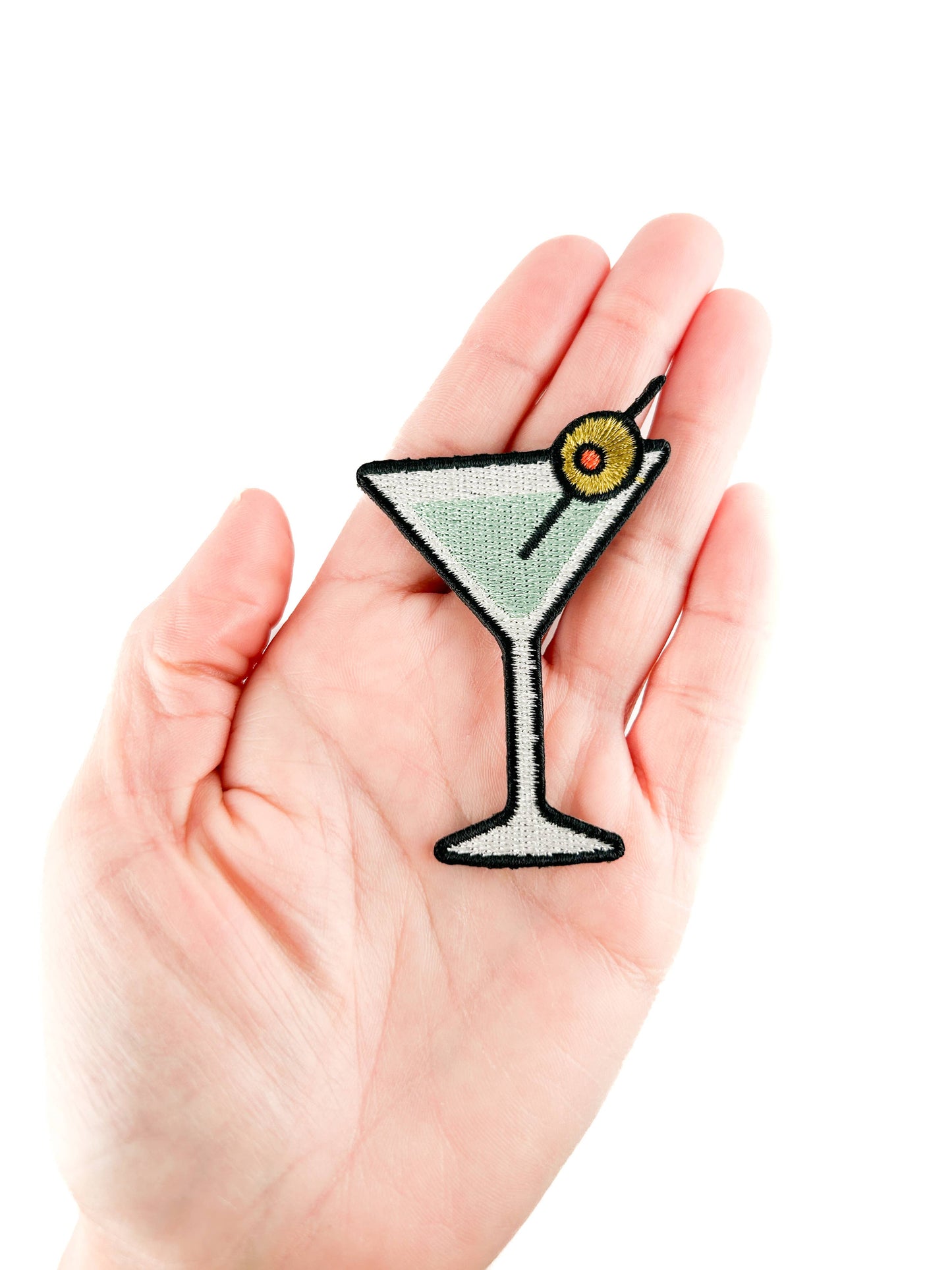 Martini Embroidered Patch | Cocktail Lover Iron On Patch