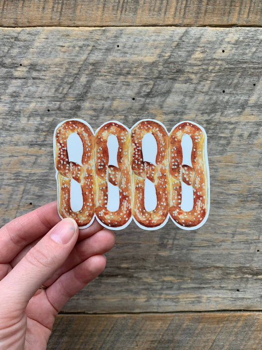 Philadelphia Four Pretzel Vinyl Sticker