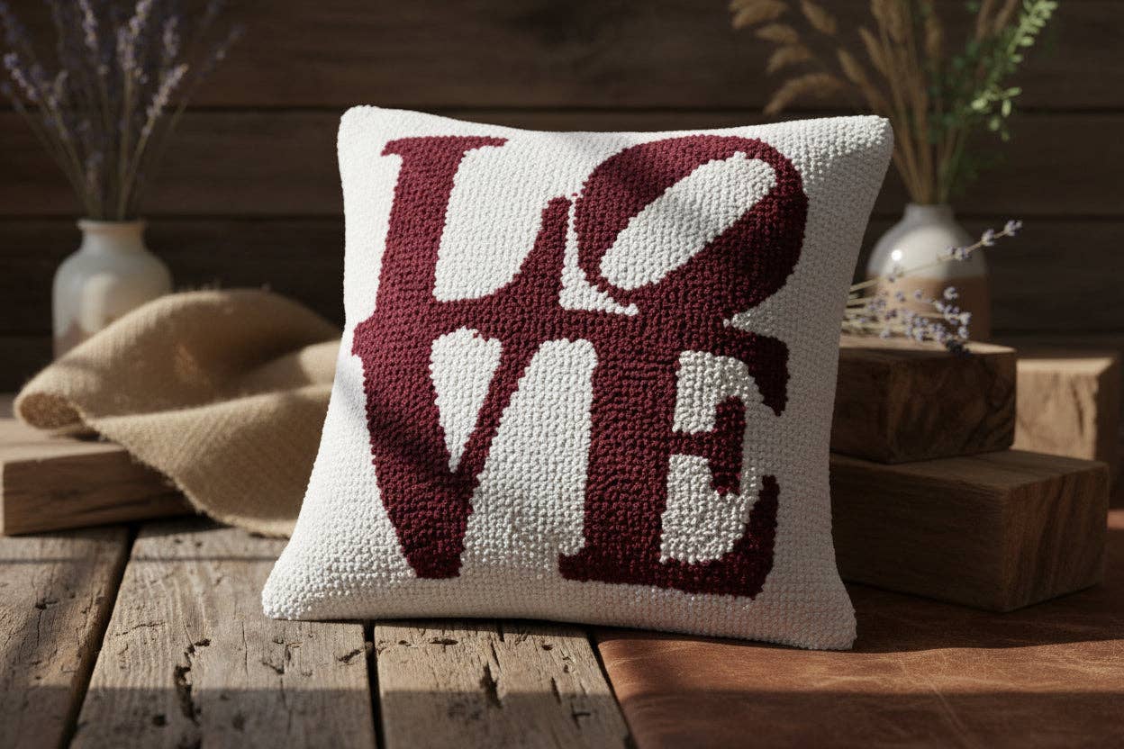Philadelphia Love Hooked Pillow