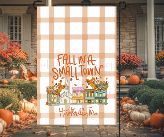 Havertown Fall In A Small Town Garden Flag