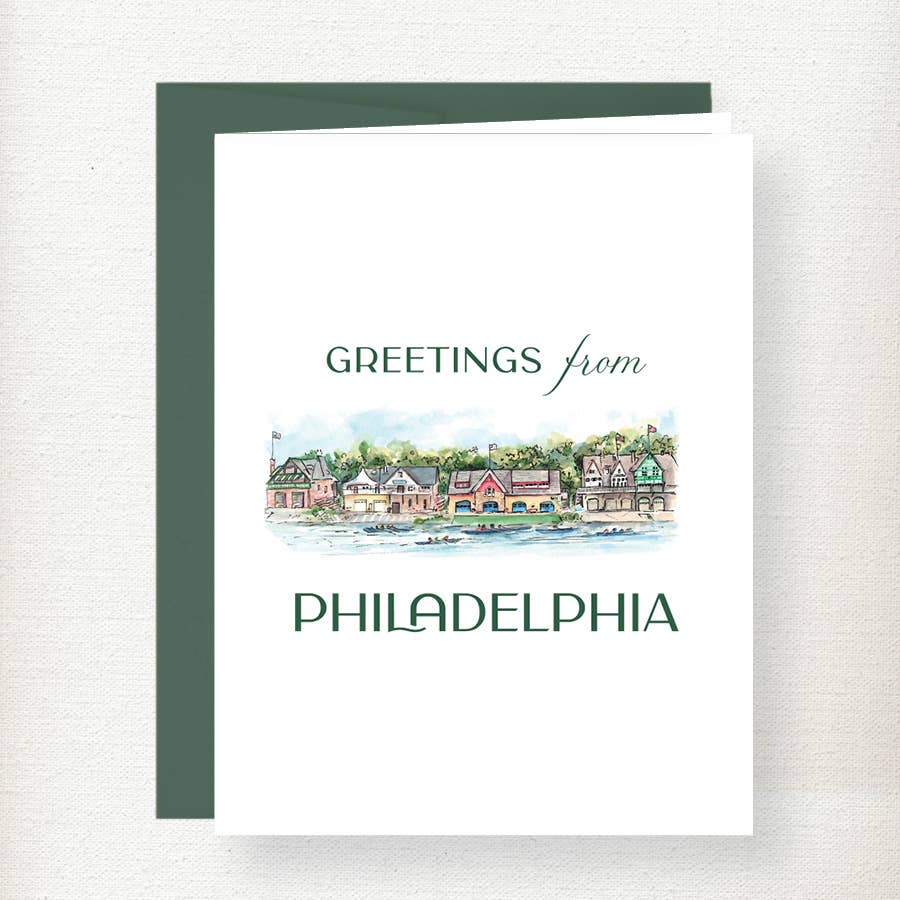 Philadelphia Boathouse Row Greeting Card