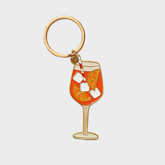 Aperol Spritz Enamel Keychain Bag Charm