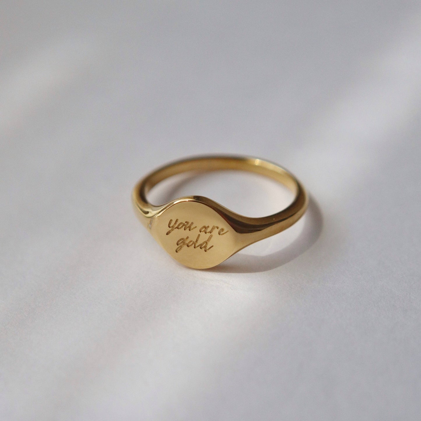 You are gold signet ring