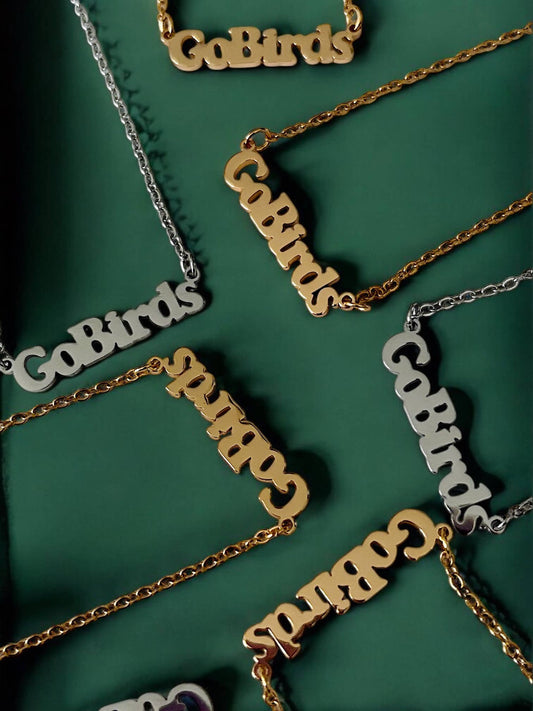Go Birds Charm Necklace ~ Gold