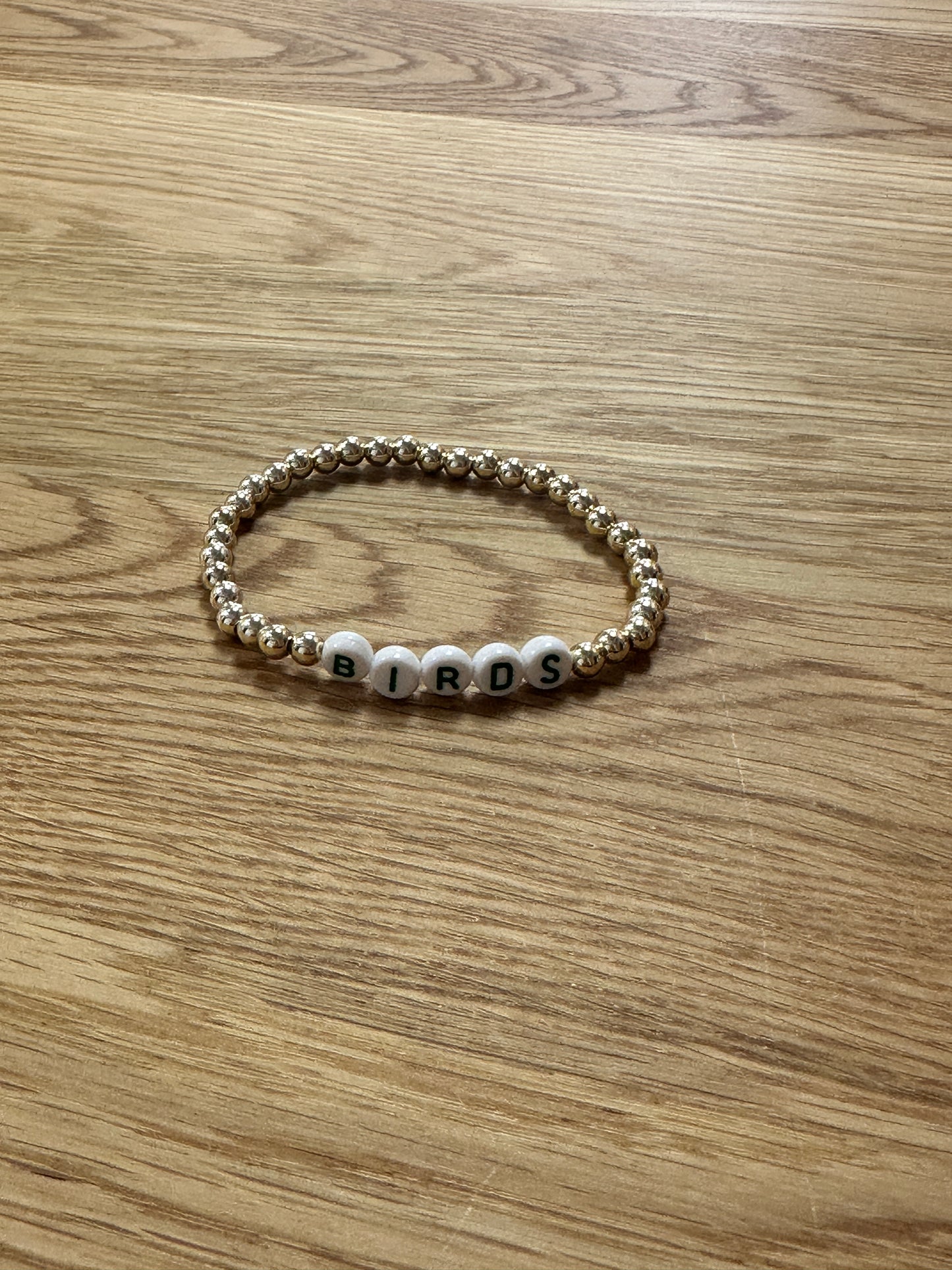 Birds Green Letter Bracelet