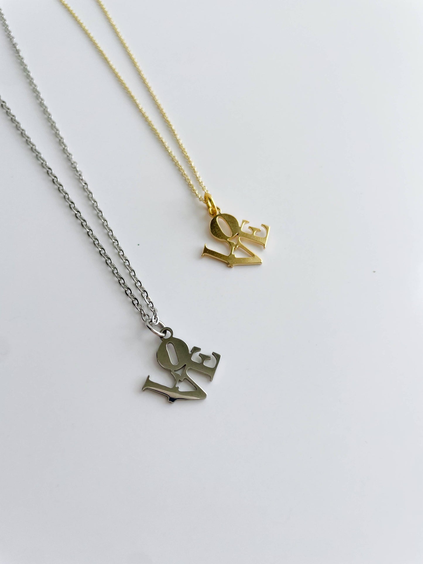 LOVE Charm Necklace ~ Gold