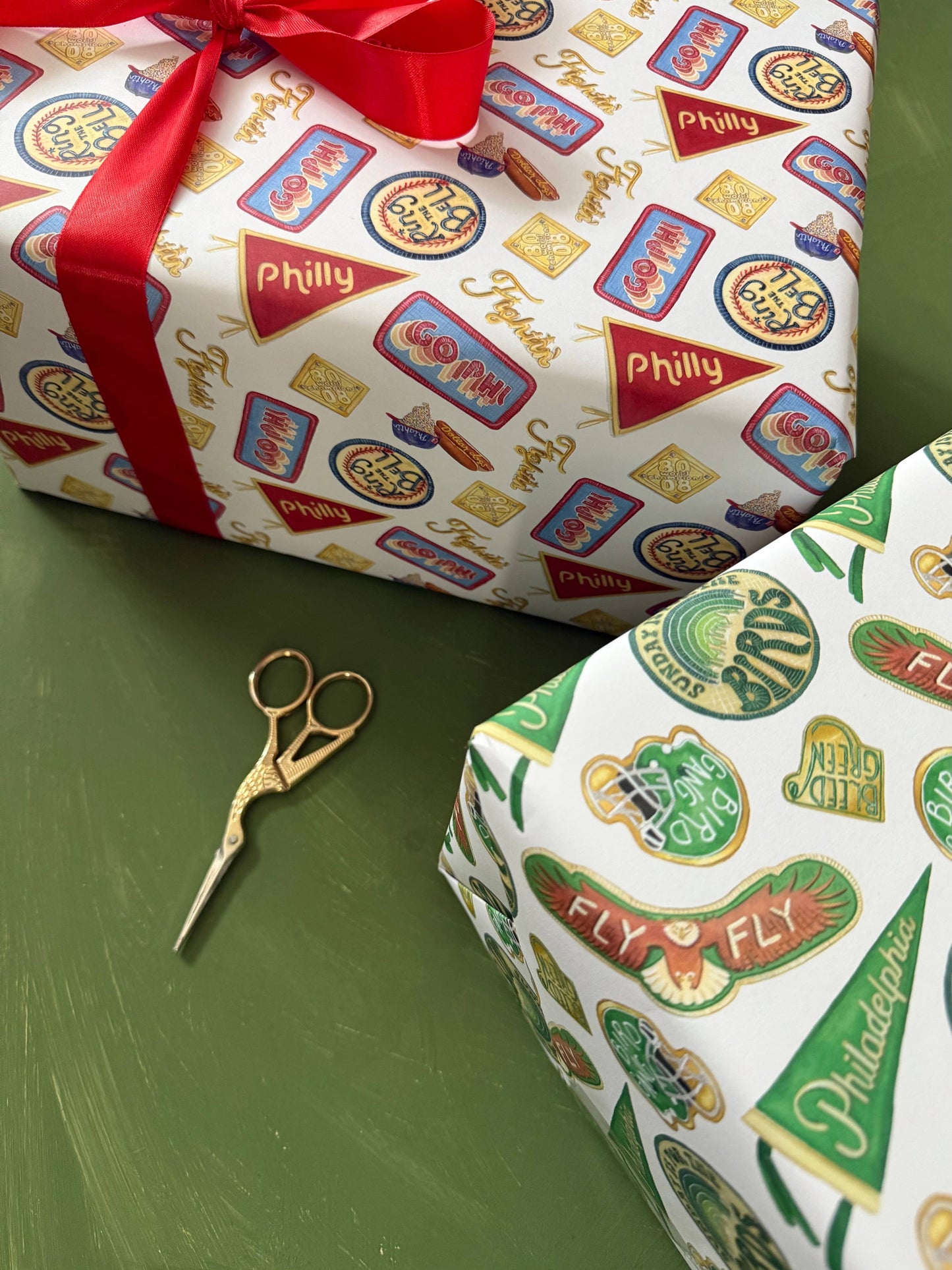 Philly Baseball Fan Inspired Wrapping Paper
