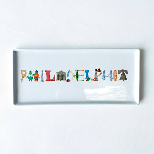 Philadelphia Icons Typography Tray 10.5" Long 