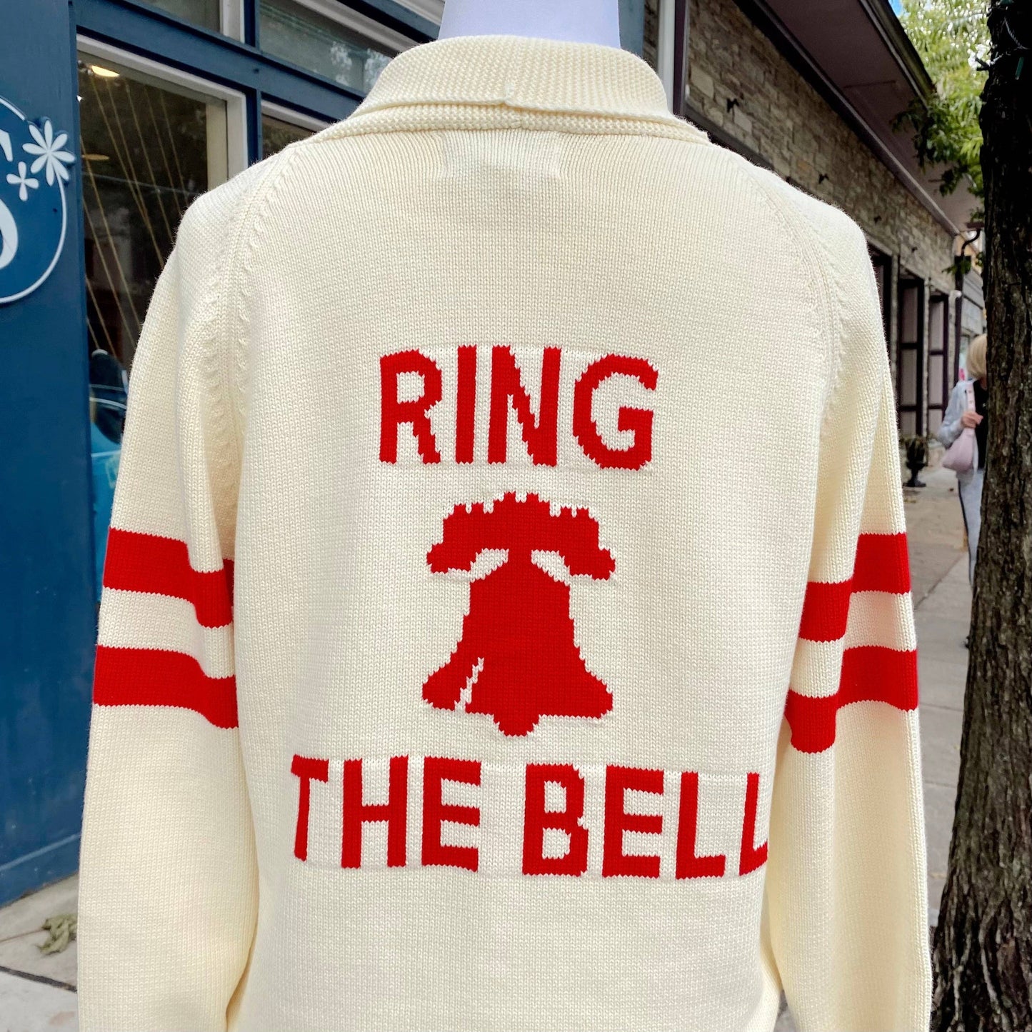 Philadelphia Ring the Bell Collared Knit Cardigan