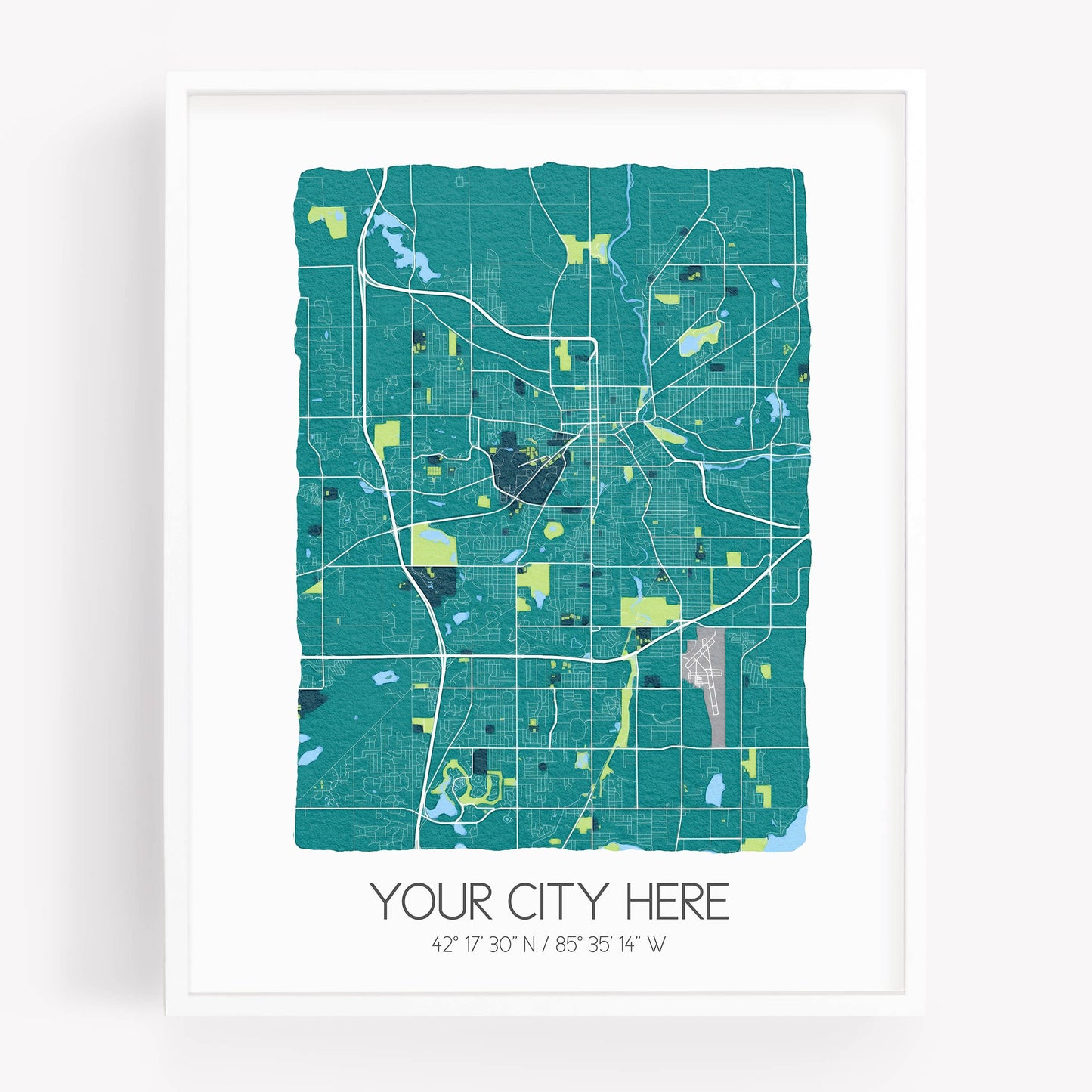 Delco City Map Print