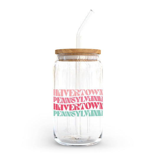 16oz Cold Brew Glass-Retro Wave Havertown Pennsylvania