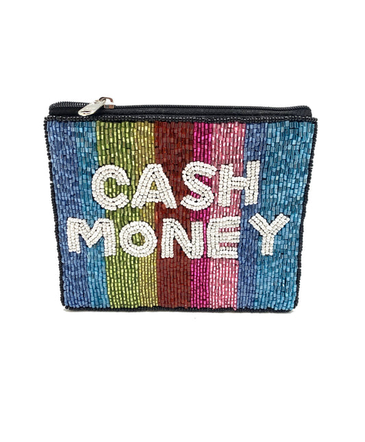 Cash Money Multi Color Beaded Coin Purse