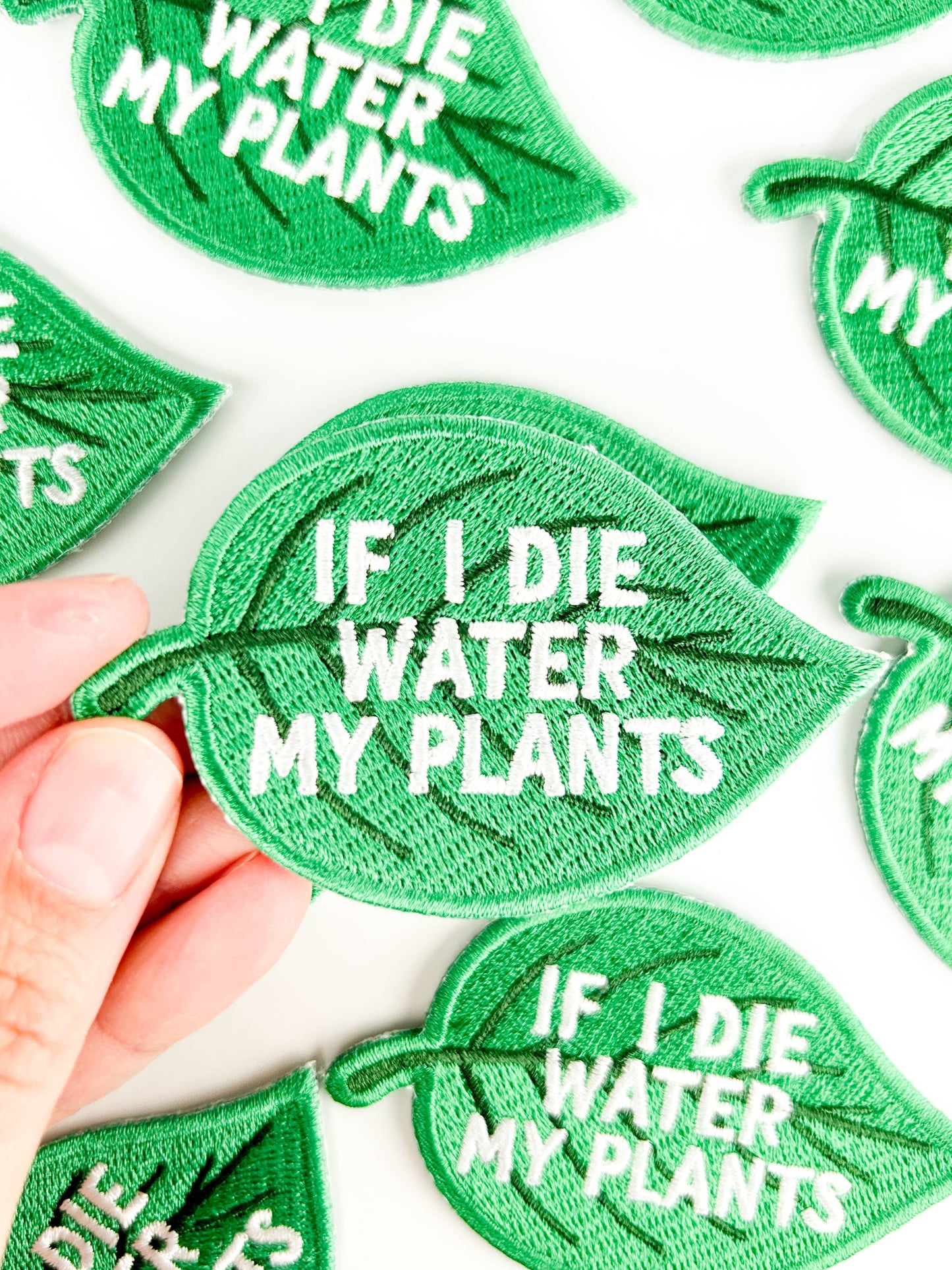 If I Die Water My Plants Patch Plant Lover Embroidered