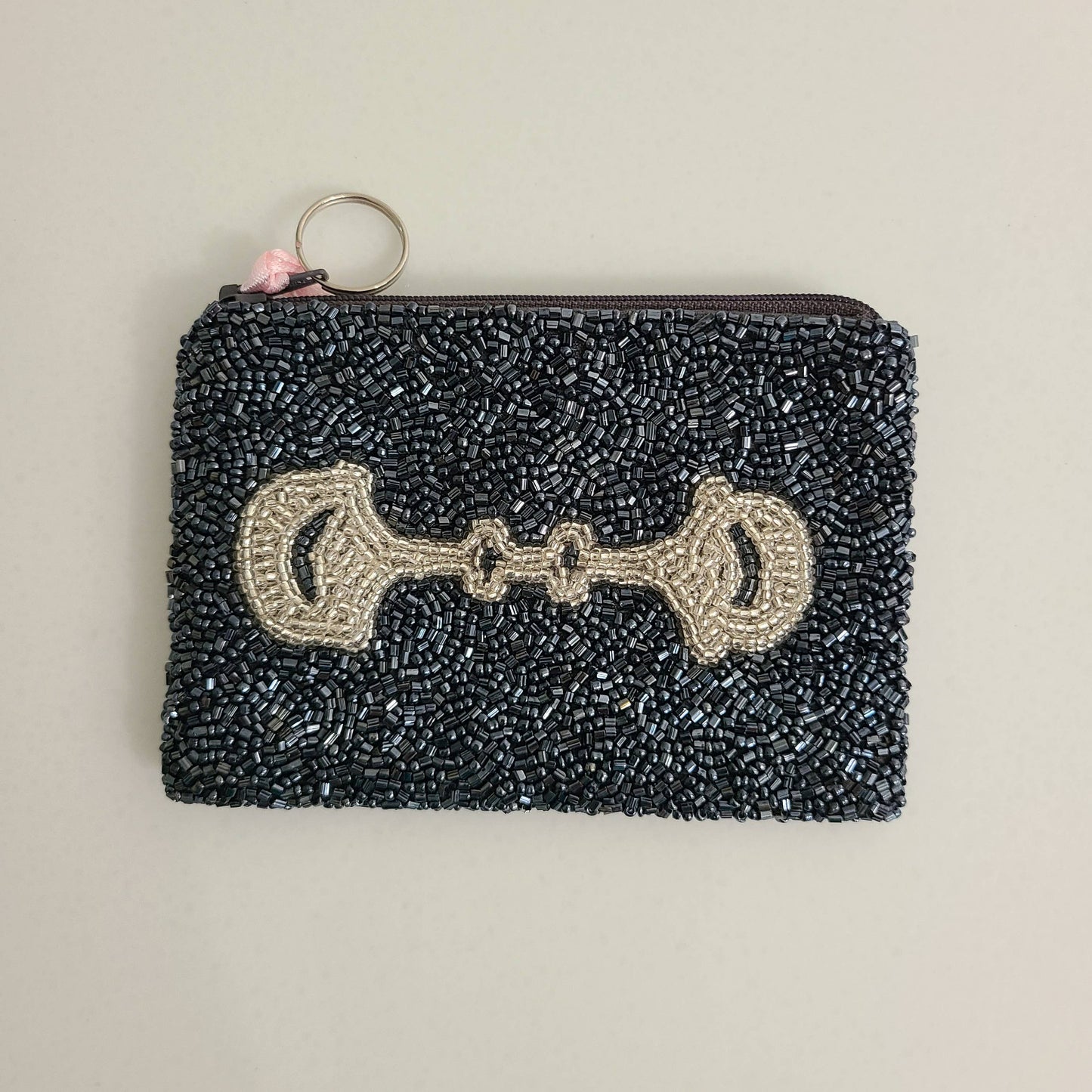 Horse Bit Beaded Pouch