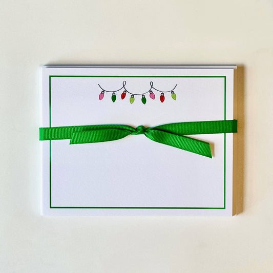 Christmas Lights - Flat Note Cards Set