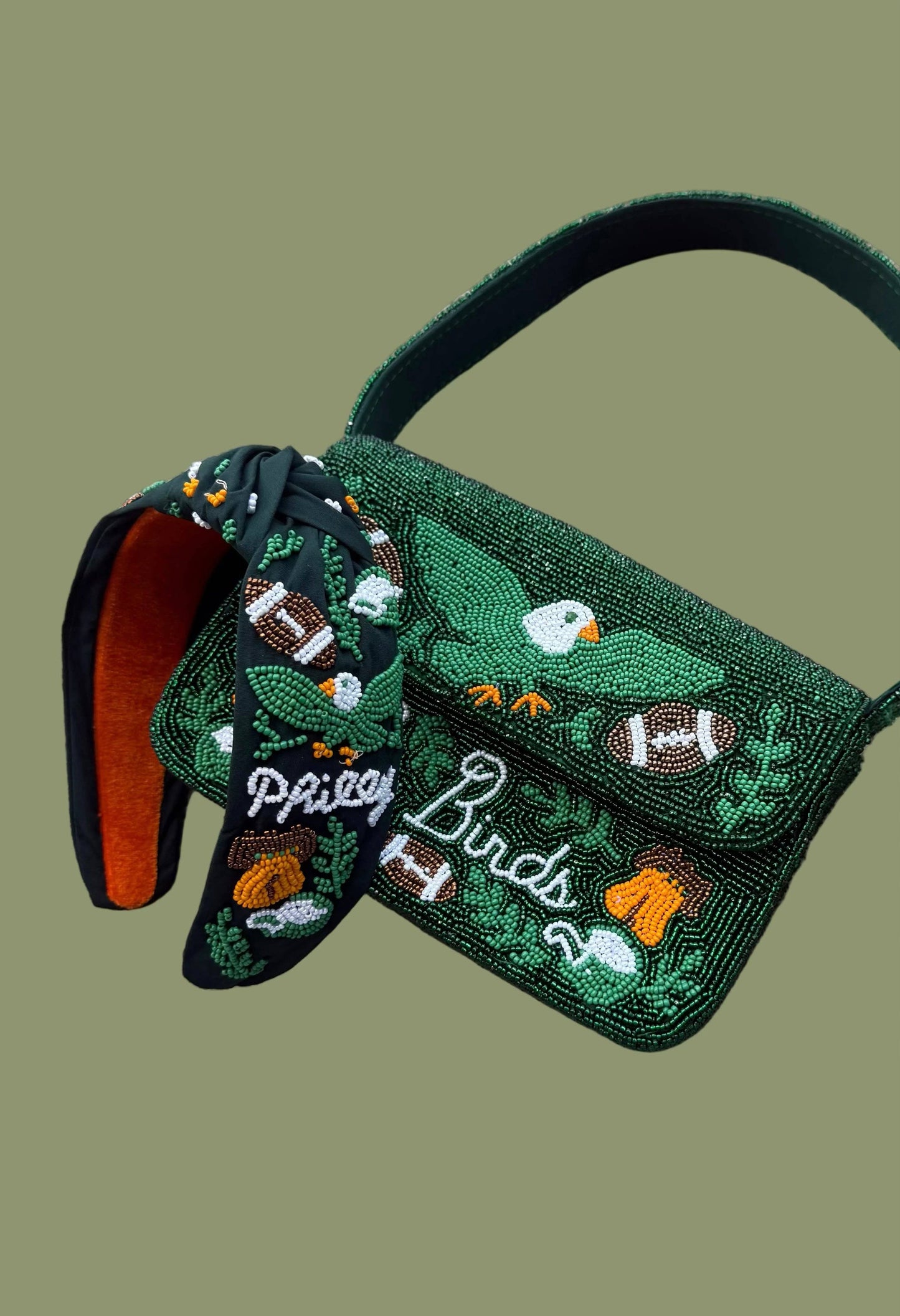 Birds Beaded Bag