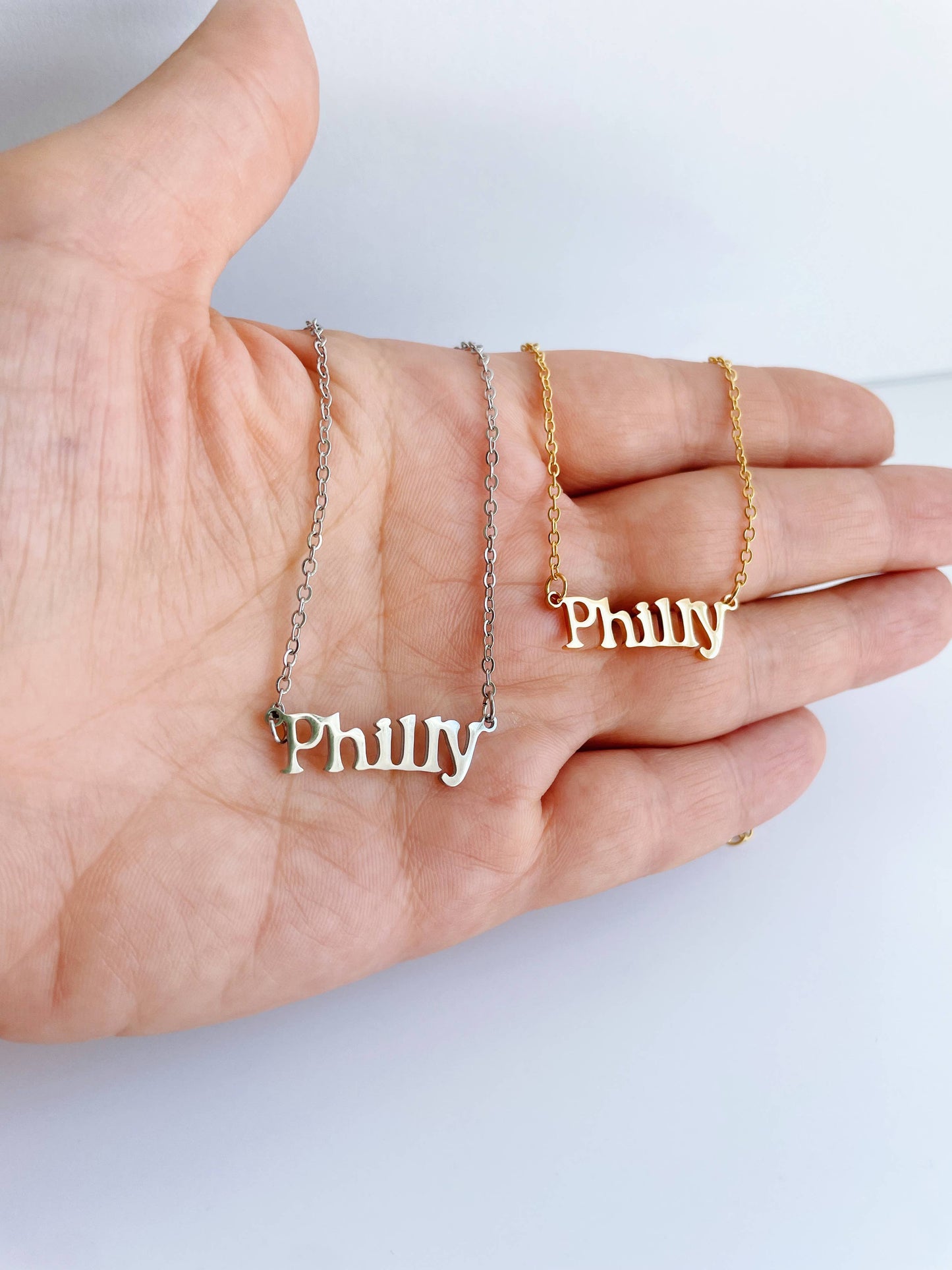 PHILLY Necklace ~ Gold Philadelphia themed Pendant