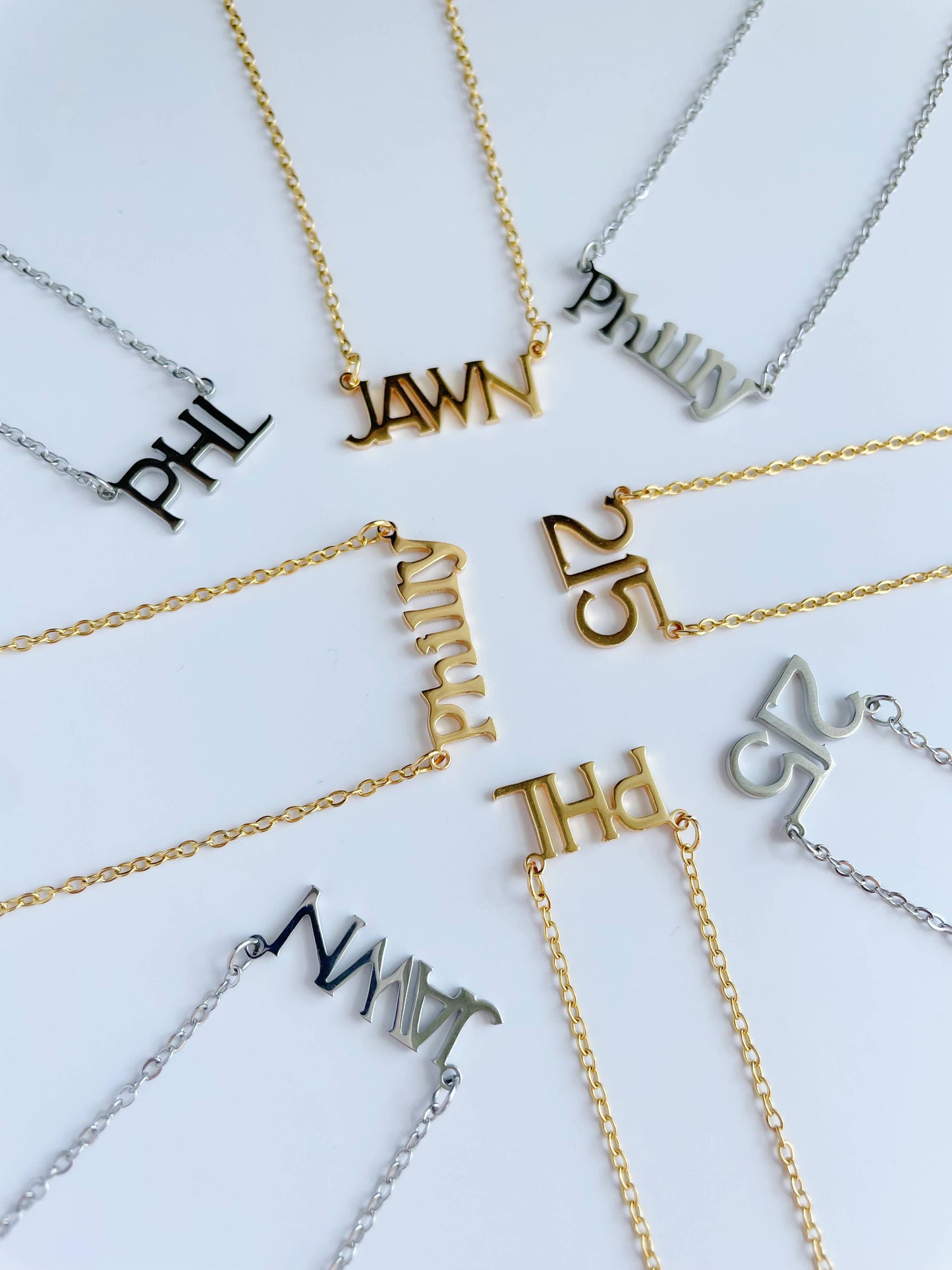 PHILLY Necklace ~ Gold Philadelphia themed Pendant