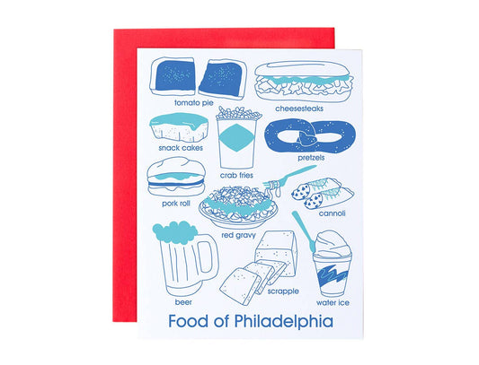 Philly Foodie Greeting Card “Food of Philadelphia”