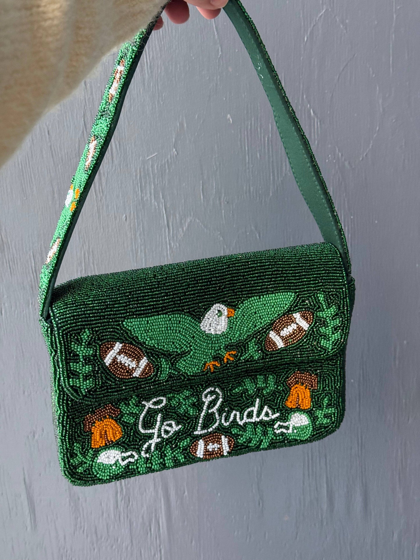 Birds Beaded Bag