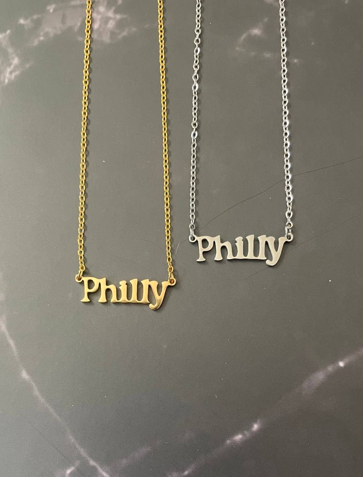 PHILLY Necklace ~ Gold Philadelphia themed Pendant