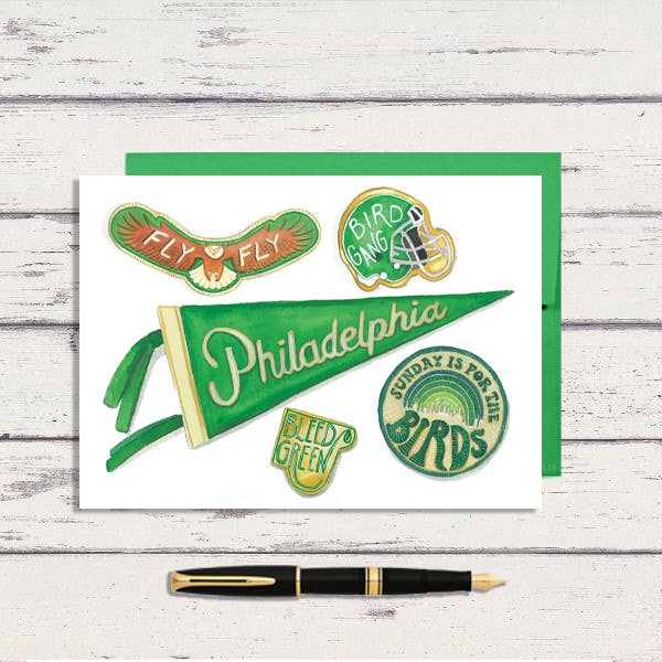  Philly Football Fan Inspired Greeting Card