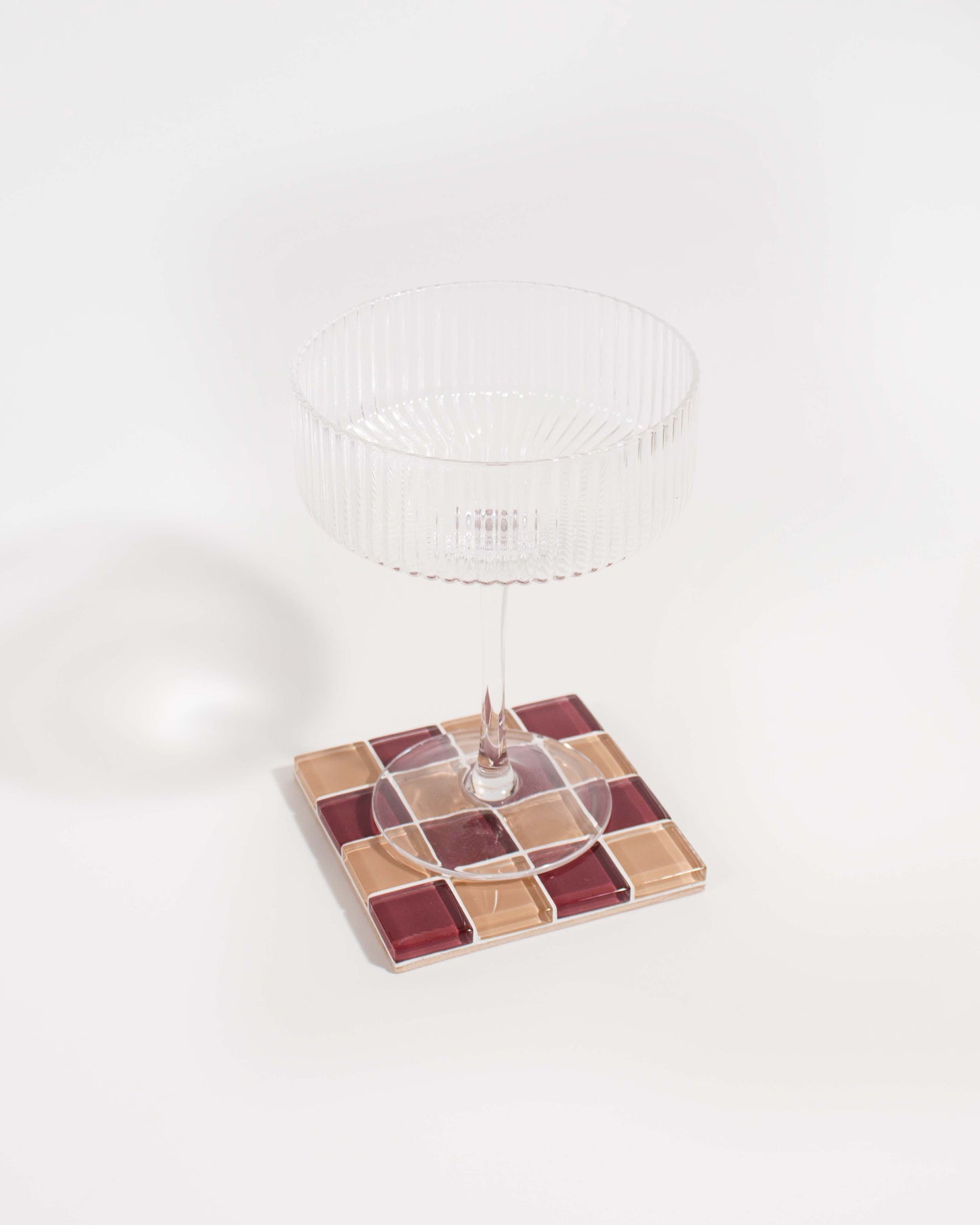 GLASS TILE COASTER - Aged Wine